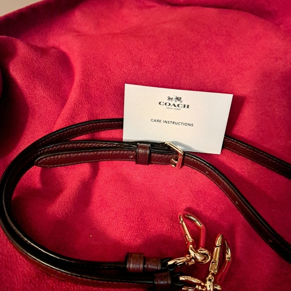 🎁 NEW COACH Scout Hobo Burgundy Oxblood Satchel/Shoulder/Crossbody Bag - Picture 5 of 16